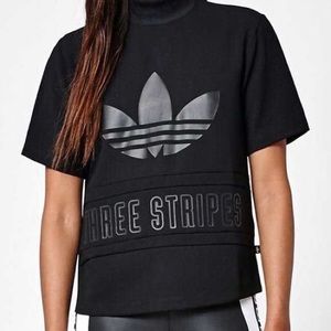 ADIDAS Originals High Neck Shirt in Black XS